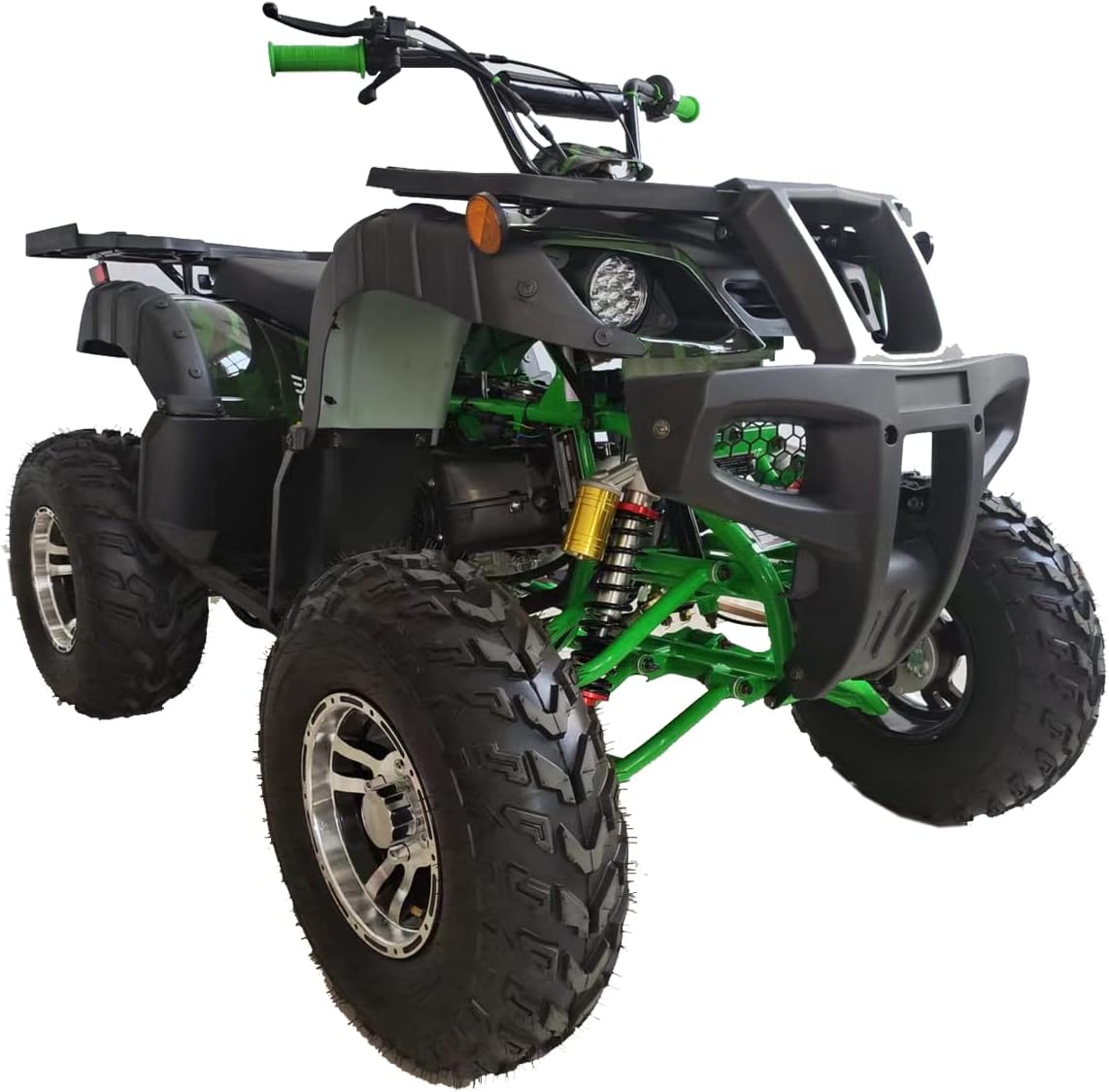 X-PRO 200 Utility ATV with Automatic Transmission w/Reverse, LED Headlight, Big 23"/22" Aluminium Rim Wheels! (Factory Package, Green Camo)