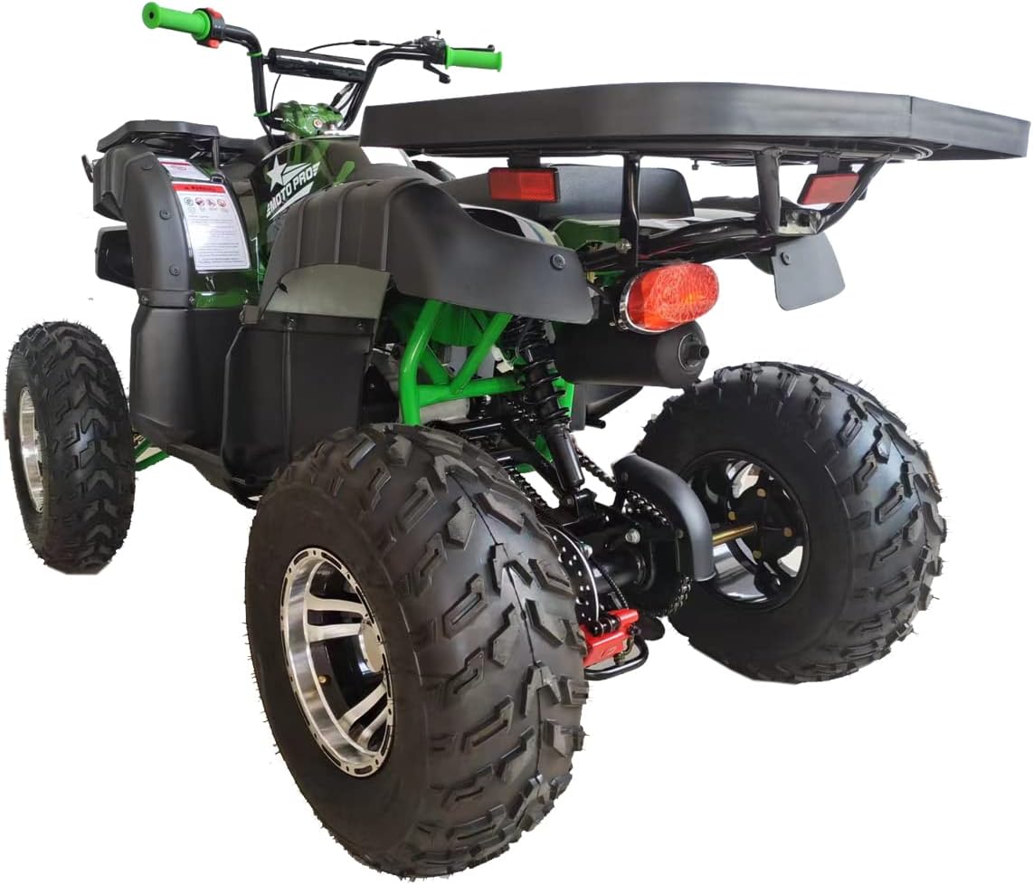 X-PRO 200 Utility ATV with Automatic Transmission w/Reverse, LED Headlight, Big 23"/22" Aluminium Rim Wheels! (Factory Package, Green Camo)