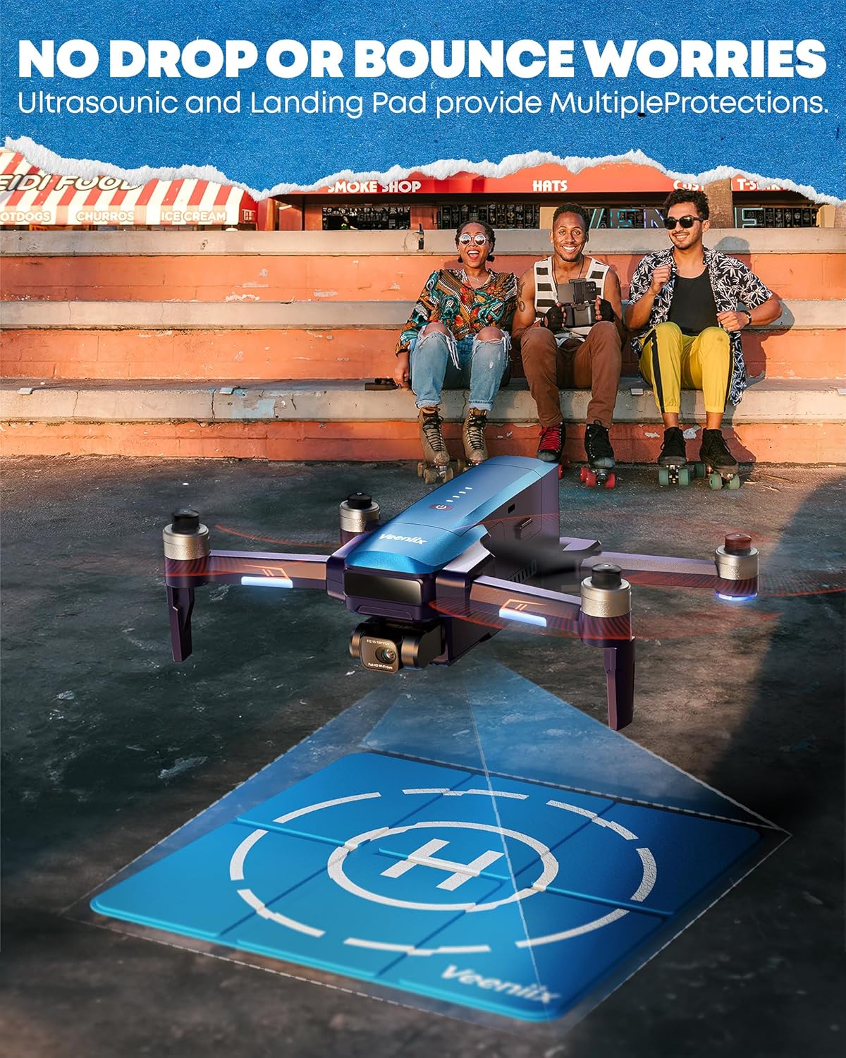 Drones with Camera for Adults 4K, 70Min Long Flight Time, Gimbal & EIS 4K/30FPS Professional Drone, 3KM Long Range, GPS Auto Return, Easy App-Controlled, Integrated FAA Remote ID