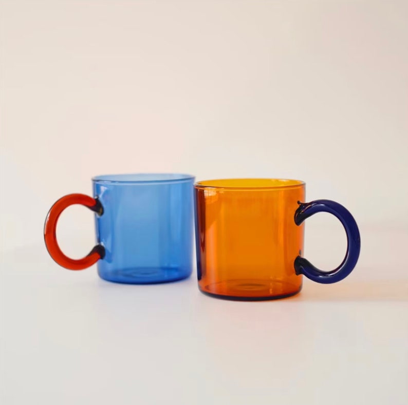 Colored Glass Coffee Cup