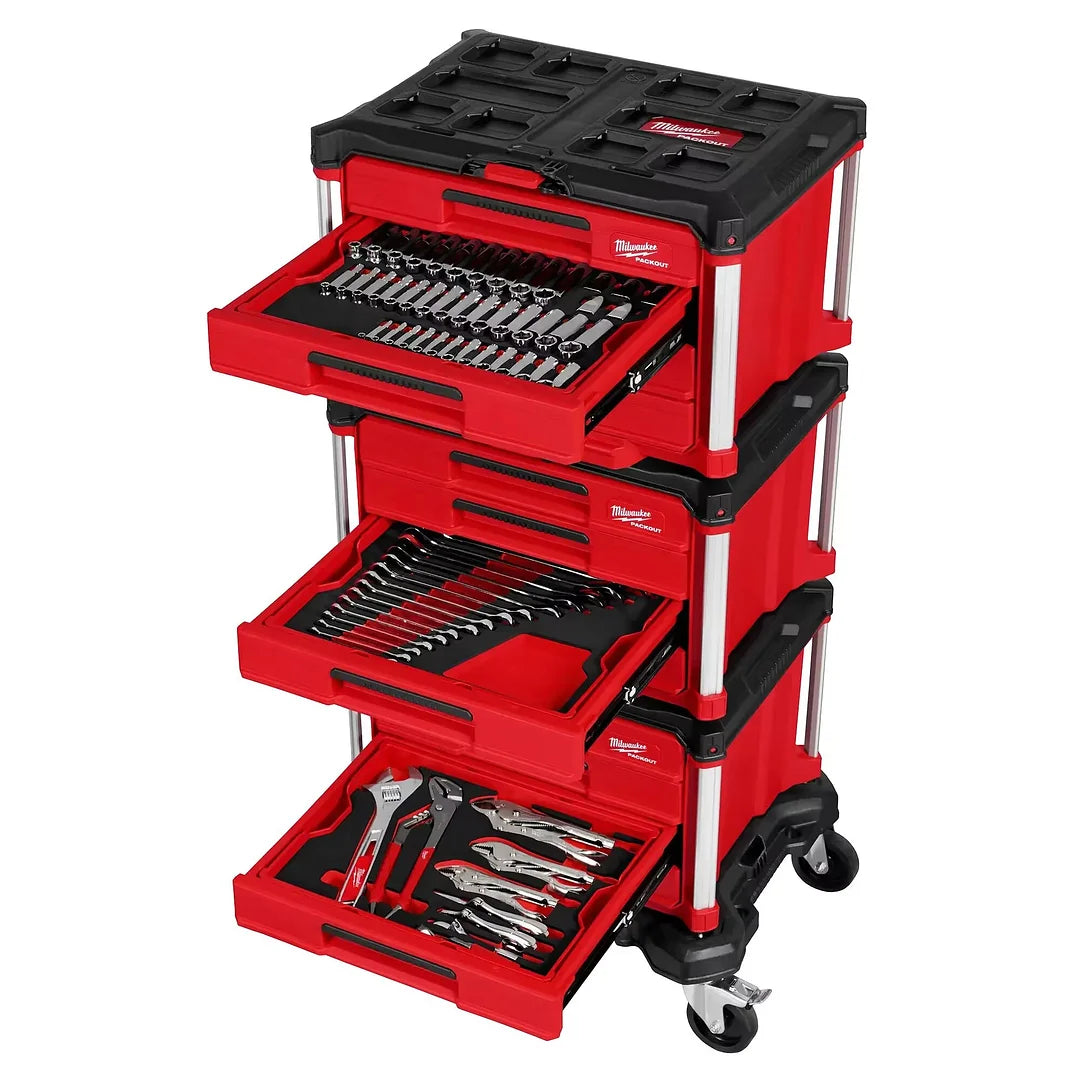 🔥🔥🔥2025 New Super Sale 366-pc Master Mechanics Hand Tool Set with PACKOUTTM Drawers and Dolly