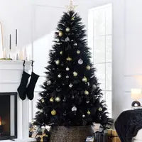 Best Choice Products Premium Artificial Pampas Christmas Trees, Multiple Colors & Sizes,Holiday Décor with Foldable Metal Base