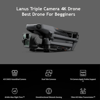 ❄🎄New Year's Special 2025⛄🔔 Drone with 4K Camera Suitable for Adults, HS175D Remote Control Quadcopter with Auto Return, Follow Me, Brushless Motor, Circular Flight, Waypoints, Altitude Hold, Headless Mode,28 Minutes Long Flight Time!!