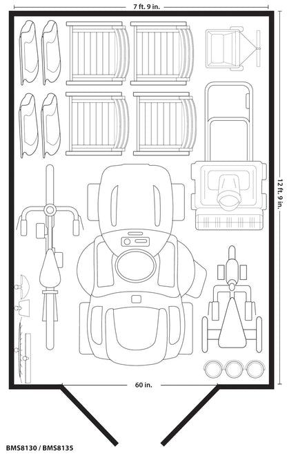 Suncast Outdoor Vanilla 8 ft. W x 10 ft. D Resin Storage Shed