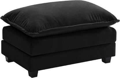 146" U-Shaped Modern Sofa Modular Sectional Cloud Couch with 2 Ottoman, 6-Seat Chenille Deep Seat Sofa with 6 Pillows for Living Room, Bedroom and Apartment, Grey