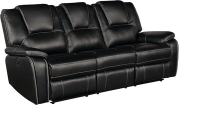 3 Piece Living Room Sofa Set,Bonded Leather Lounge Chair Loveseat Reclining Couch Recliner Sofa Sets,Brown