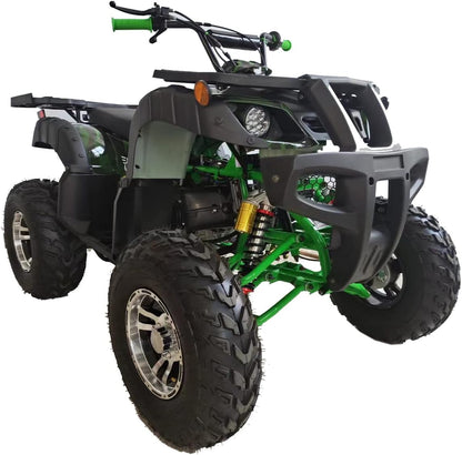 X-PRO 200 Utility ATV with Automatic Transmission w/Reverse, LED Headlight, Big 23"/22" Aluminium Rim Wheels! (Factory Package, Green Camo)