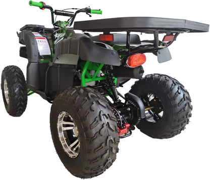 X-PRO 200 Utility ATV with Automatic Transmission w/Reverse, LED Headlight, Big 23"/22" Aluminium Rim Wheels! (Factory Package, Green Camo)