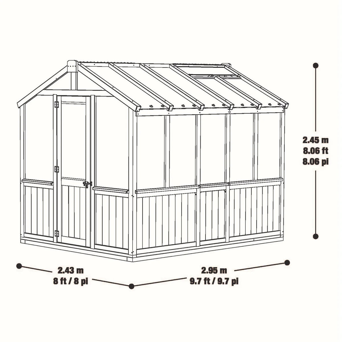 Yardistry 8′ x 10′ Greenhouse