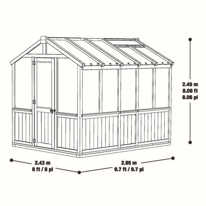 Yardistry 8′ x 10′ Greenhouse