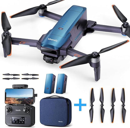 Drones with Camera for Adults 4K, 70Min Long Flight Time, Gimbal & EIS 4K/30FPS Professional Drone, 3KM Long Range, GPS Auto Return, Easy App-Controlled, Integrated FAA Remote ID
