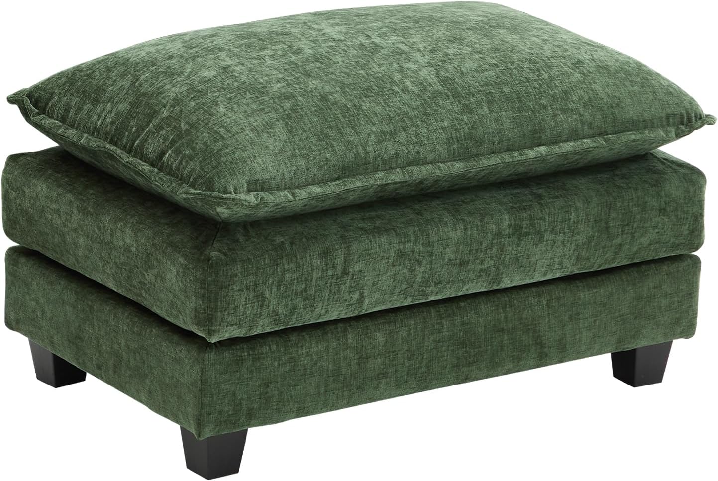 146" U-Shaped Modern Sofa Modular Sectional Cloud Couch with 2 Ottoman, 6-Seat Chenille Deep Seat Sofa with 6 Pillows for Living Room, Bedroom and Apartment, Grey