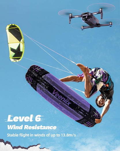 Drones with Camera for Adults 4K, 70Min Long Flight Time, Gimbal & EIS 4K/30FPS Professional Drone, 3KM Long Range, GPS Auto Return, Easy App-Controlled, Integrated FAA Remote ID