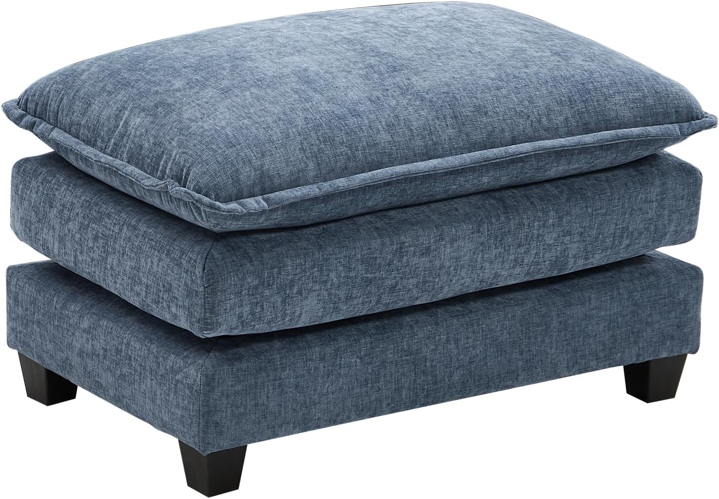 146" U-Shaped Modern Sofa Modular Sectional Cloud Couch with 2 Ottoman, 6-Seat Chenille Deep Seat Sofa with 6 Pillows for Living Room, Bedroom and Apartment, Grey