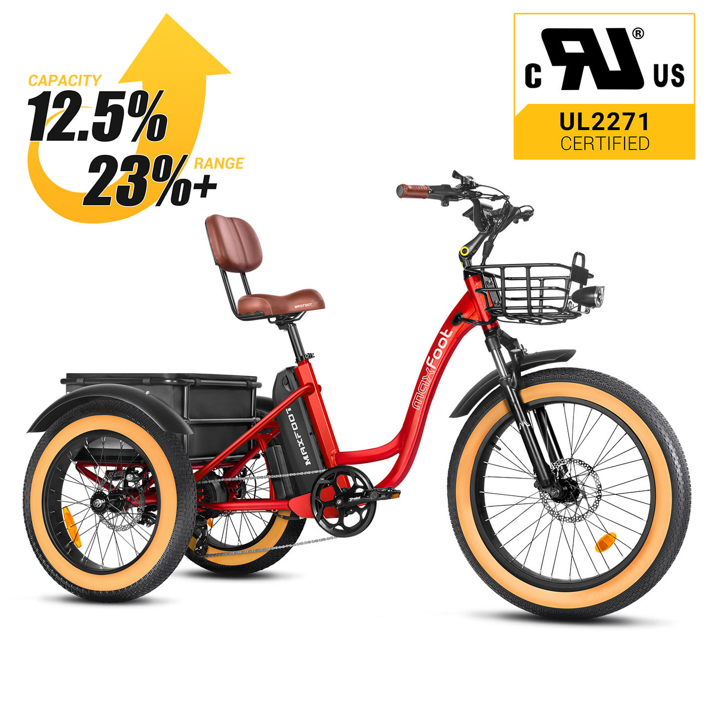 [750W] MF-30 Rear Drive Electric Trike Ver 2025