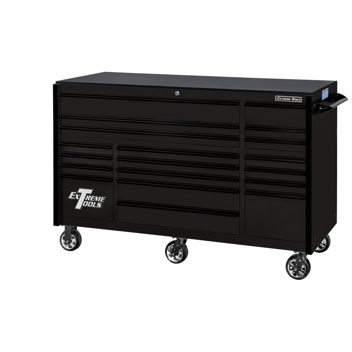 Extreme Tools 72″ x 30″, 19 Drawer Roller Cabinet with 250 lbs. drawer slides, RX 250 Series