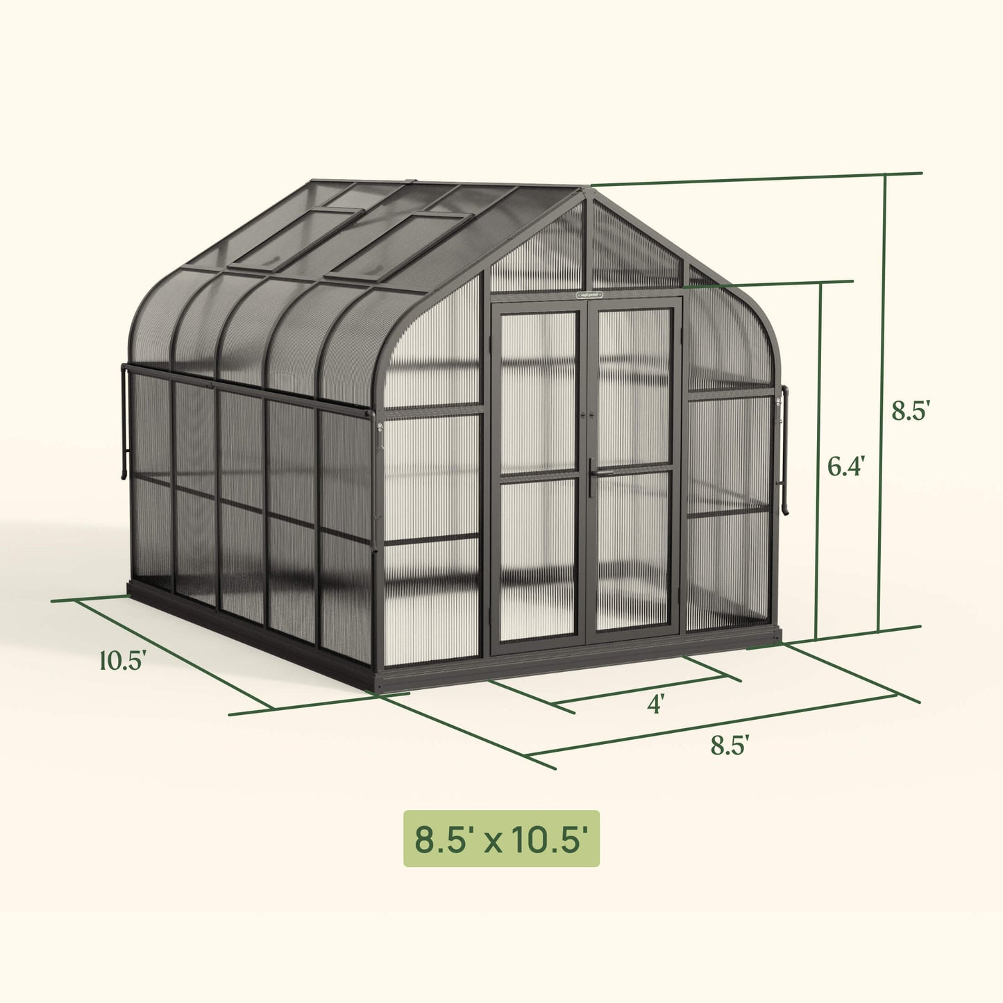 Vego Pacific Greenhouse - 8.5ft Wide