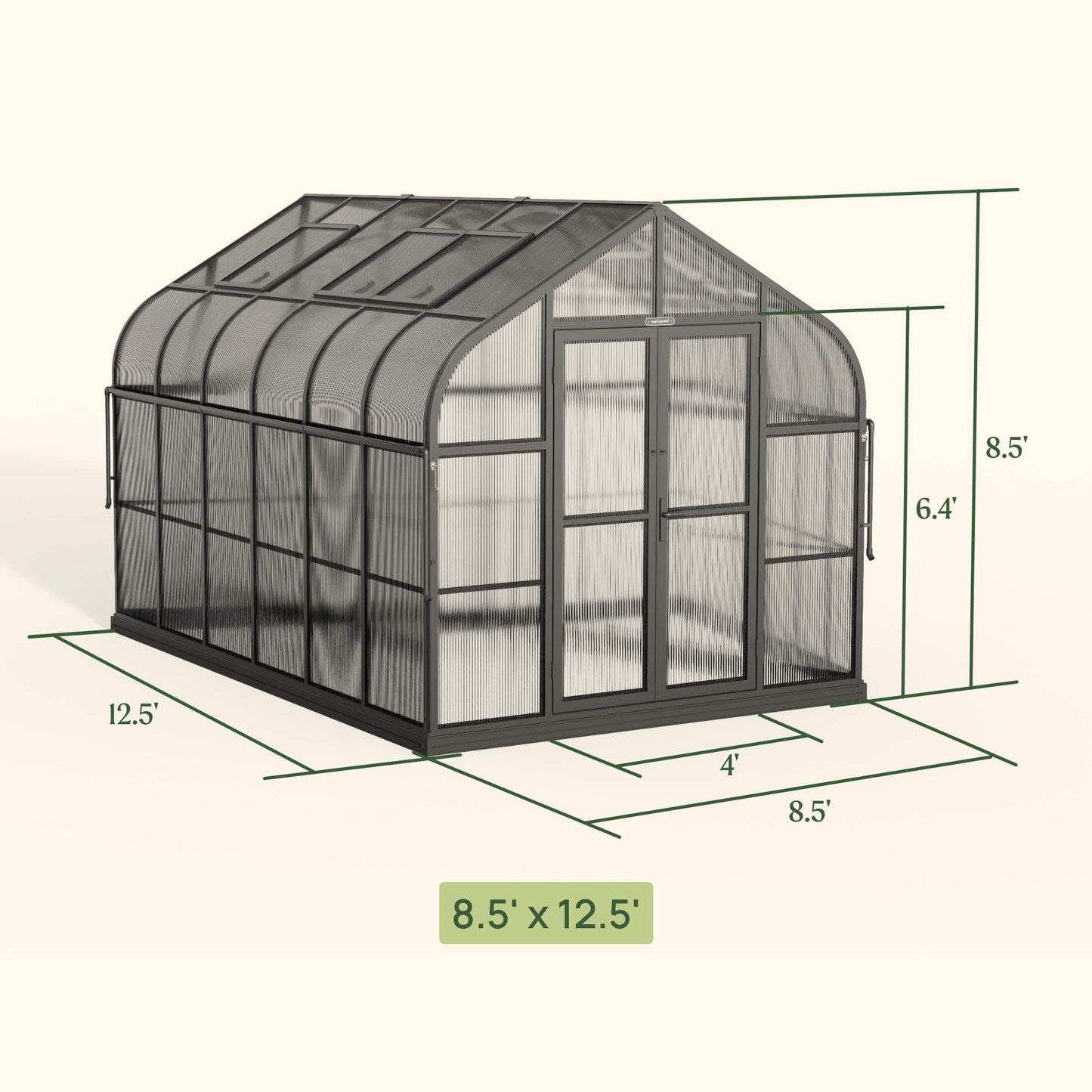 Vego Pacific Greenhouse - 8.5ft Wide