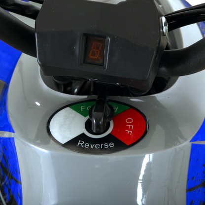 Pioneer 1200W Kids ATV 4 Wheeler with 14" Tires - Blue