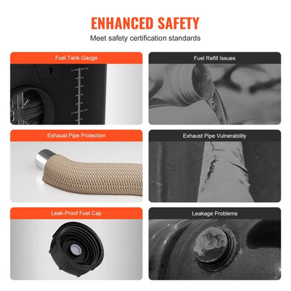 VEVOR 8KW Toolbox Diesel Heater, Upgraded 110V Adapter & CO Alarm, 12-24V All in One Diesel Air Heater, with Bluetooth APP/Remote Control and Display Screen, Fast Heating Portable Diesel Heater for Vehicles and Outdoors