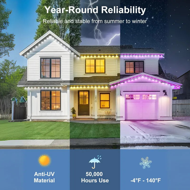 🔥 Hot Sale 49% OFF 🎁 Smart Rainbow LED Permanent Outdoor Light✨